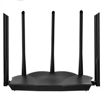 Tenda TX12 PRO belaidis maršrutizatorius Fast Ethernet dviejų juostų (2,4 GHz / 5 GHz) Juoda
