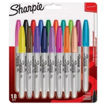 Sharpie permanentinis žymeklis Fine 18 vnt. įvairiaspalviai