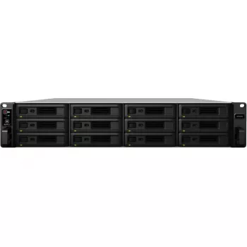Synology SA3200D NAS server, 12 skyrių, montuojamas į stelažą, RAID 0/1/5/6/10/JBOD/RAID F1, 16 GB RAM, GbE/10GbE, iSCSI, 2U