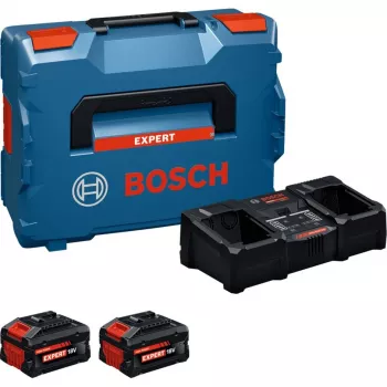 Bosch EXPERT 18V pradinis rinkinys su 2 akumuliatoriais ir įkrovikliu L-BOXX dėže