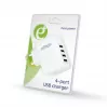 USB įkroviklis universalus baltas 4 prievadai EG-U4AC-02 Gembird