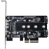 Silverstone SST-ECM27 M.2/SATA adapterio kortelė, PCIe 4.0, 1x M-Key, 2x SATA 6G - Low Profile