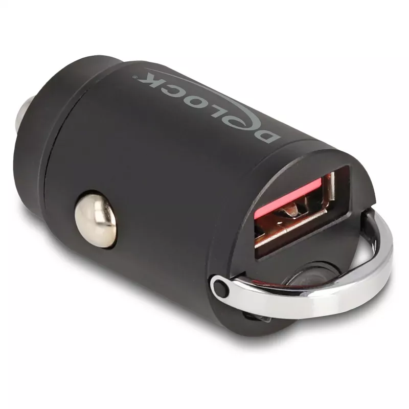 DeLOCK 64277 Automobilinis greitasis įkroviklis su USB prievadu, juodas