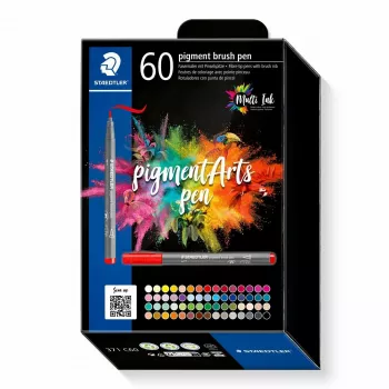 Pigmentiniai brush rašikliai Staedtler Pigment Arts 60 vnt.
