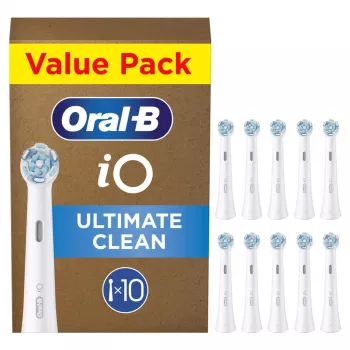 Oral-B iO Ultimate Clean keičiamos šepetėlių galvutės, baltos, 10 vnt.