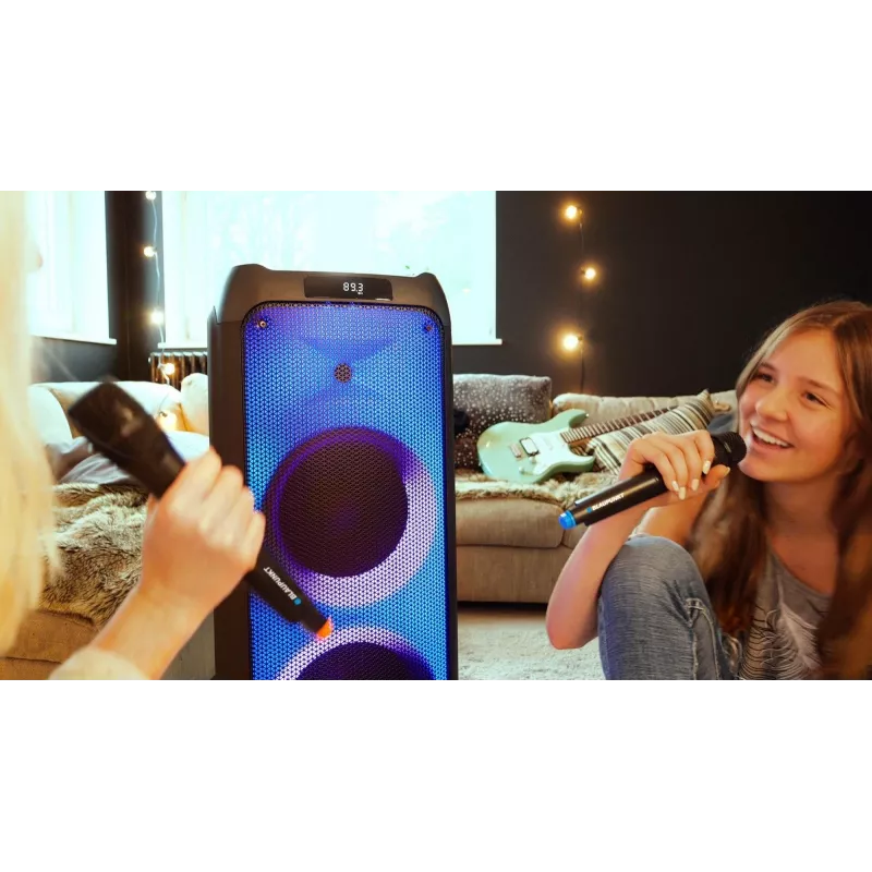 Karaoke sistema Blaupunkt PB10DB 1000W su laidiniais mikrofonais ir LED ekranu