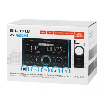 Automobilinis radijo imtuvas 2DIN BLOW AVH-9620 su Bluetooth 5.0, USB, 2,8 col. ekranu, 4×60 W RMS