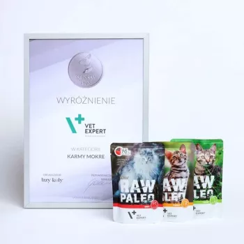 Šlapias ėdalas katėms VETEXPERT RAW PALEO Adult Sterilised Game 100 g – elniena, be grūdų, linkusioms augti svoriui