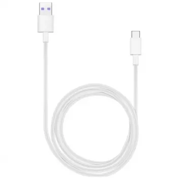 Huawei AP71 / HL-1289 greitojo įkrovimo / duomenų kabelis Type-C – baltas BULK