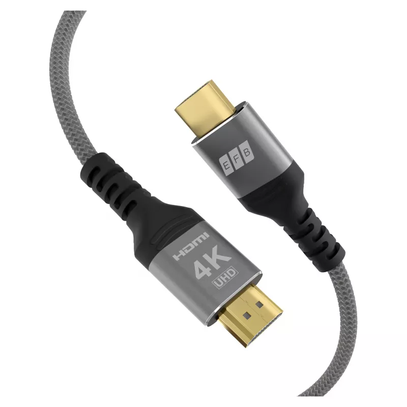 EFB Elektronik HDMI laidas High-Speed su Ethernet 4K60Hz pilkas