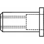 Įspaudinė veržlė GESIPA M6 9×15,5 mm plokščia galvute, skirta 0,25–3,5 mm plokštėms