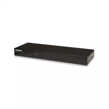 Intellinet 8 prievadų stovo KVM jungiklis, kombinuotas USB + PS/2, ekrano meniu, kabeliai komplekte (Euro 2 kištukas)