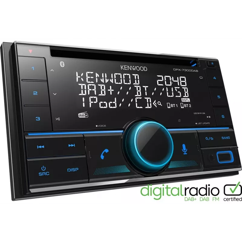 Automobilinis radijo imtuvas Kenwood DPX-7300DAB su DAB+ ir Bluetooth