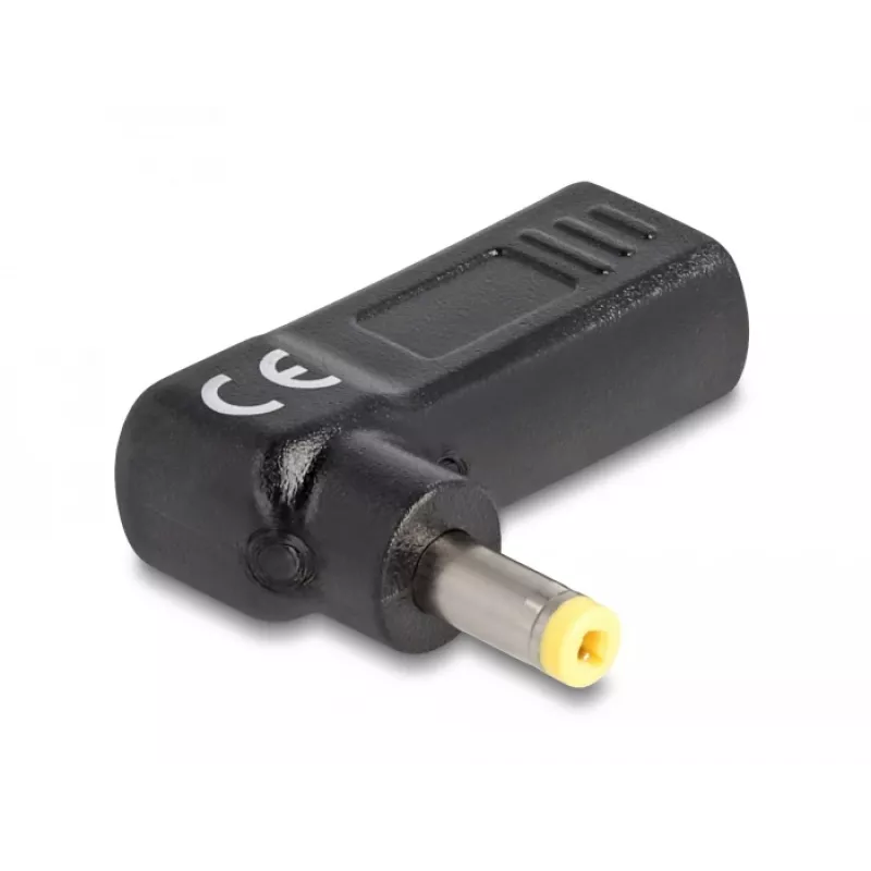 Adapteris DeLOCK USB Type-C moteriškas į HP 4,8 x 1,7 mm vyriškas 90° kampu