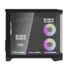 Korpusas Darflash FT418 + 6 aRGB ventiliatoriai (juodas)