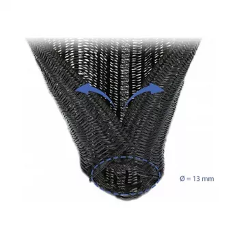 DeLOCK 18909 Pintas kabelių movimas 5 m x 13 mm juodas