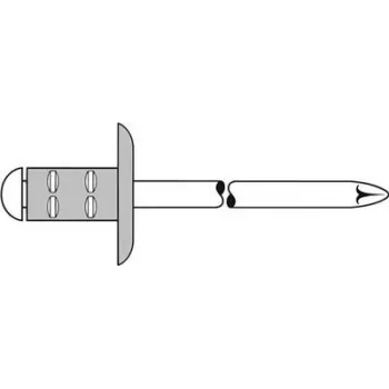 Aklasis kniedė GESIPA Polygrip 4.8x10 Al/Pl didelė galvutė 0,5–6,5 mm medžiagoms, pakuotė 250 vnt.