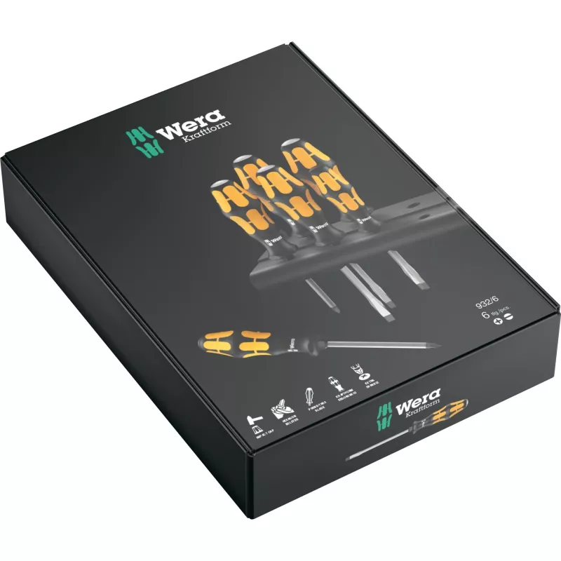 Atsuktuvų rinkinys Wera 932/6 Kraftform Set Standard