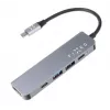 USB-C stotelė FIXED FIXHU-MN-GR 5 prievadų mini nešiojamiesiems kompiuteriams ir planšetėms