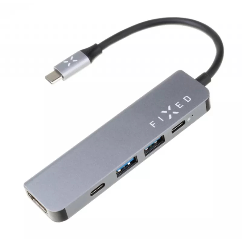 USB-C stotelė FIXED FIXHU-MN-GR 5 prievadų mini nešiojamiesiems kompiuteriams ir planšetėms
