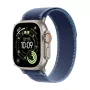 Apple Watch Ultra 3 GPS + Cellular 49mm natūralaus titano korpusas su mėlyna/ryškiai mėlyna Trail Loop juostele - S/M