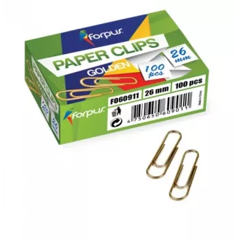Segtuvai Forpus, geltonas metalas, 26 mm apvalūs (100 vnt.) 1104-006
