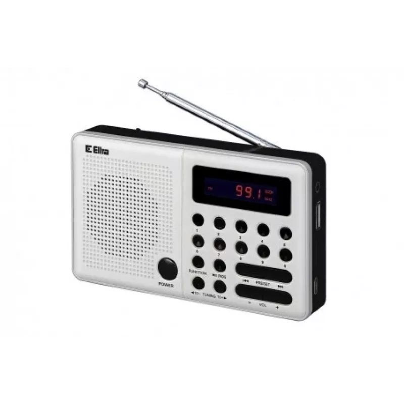 Eltra Radio Pliszka USB, FM balta
