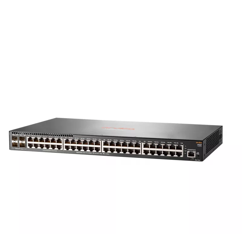 HPE Aruba 2930F 48G 4SFP+ jungiklis – valdomas L3, 48 x Gigabit Ethernet + 4 x SFP+