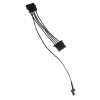 Kolink adapteris 3 kontaktų ventiliatoriaus maitinimui į 2×4 kontaktų Molex, 245 mm, juodas