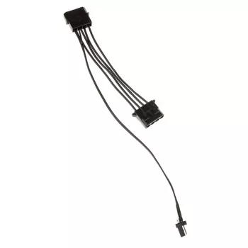 Kolink adapteris 3 kontaktų ventiliatoriaus maitinimui į 2×4 kontaktų Molex, 245 mm, juodas