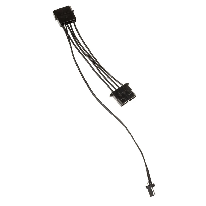Kolink adapteris 3 kontaktų ventiliatoriaus maitinimui į 2×4 kontaktų Molex, 245 mm, juodas