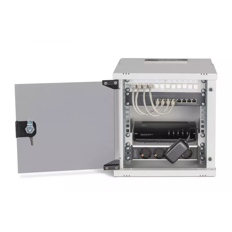 Digitus SOHO Pro tinklo spintos komplektas, 254 mm (10 inch) - 6U, 315 x 300 mm (P x G)