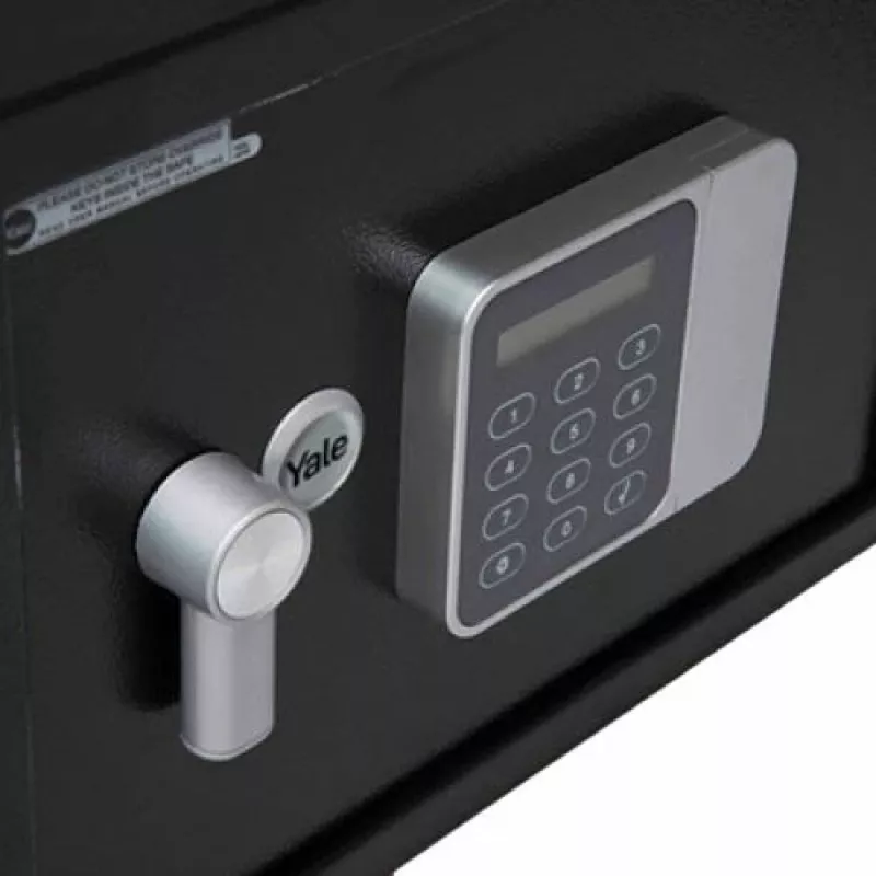 Laisvai pastatomas seifas Yale YSG/200/DB2 – plieninis, kombinacinis užraktas, 8,6 l, 310×200×200 mm, juodas