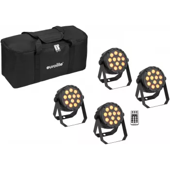 LED PARlytės prožektorius EUROLITE 42110204 RGB WW Silent – LED PAR šviestuvas, RGB + šilta balta