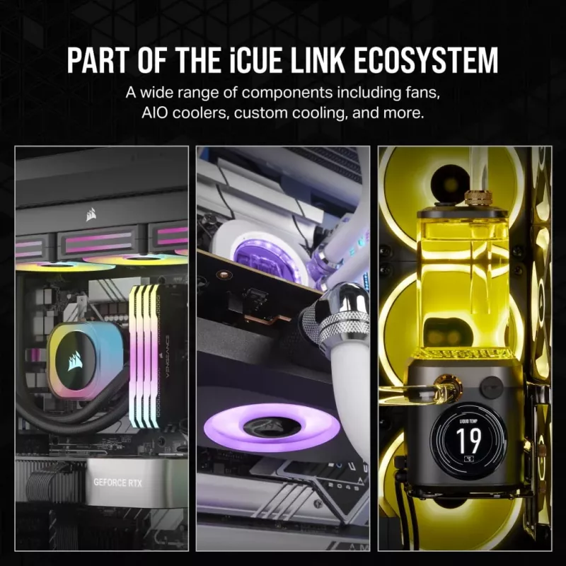 CORSAIR iCUE LINK RX140 140mm juodas 2 vnt. pakuotė