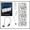 Lian Li UNI FAN SL Wireless 120 ARGB PWM ventiliatoriai korpusui, 120 mm, 3 vnt. su valdikliu, balti