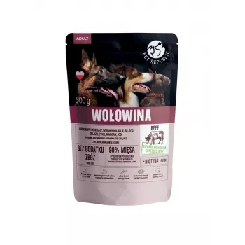 Šlapias šunų ėdalas PetRepublic PET REPUBLIC Suaugusiems Jautiena 500 g