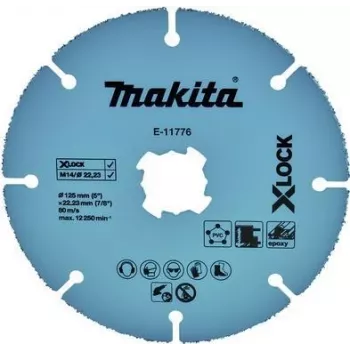 Makita pjovimo diskas variui, PVC, gipso kartono plokštėms, stiklo pluoštu armuotam plastikui - 125 mm - Grūdėtumas: 40