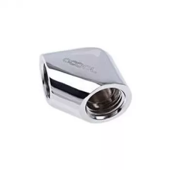 Alphacool Eiszapfen L formos jungtis G1/4 vidinis sriegis prie G1/4 vidinio sriegio – chromuota (17259)