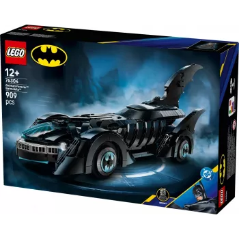 LEGO konstruktorius DC Super Heroes Betmobiliui iš filmo „Betmenas amžiams“ 76304 — 909 dalių, 1 minifigūrėlė, rekomenduojamas amžius 12+