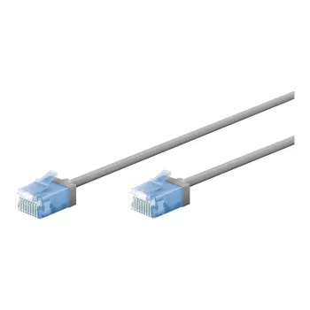 Goobay Ultra-Flexible CAT 6A Patch Cable pilkas - itin trumpas kištukas (74219)