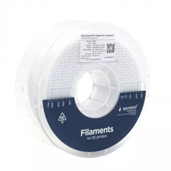 Gembird PETG 3D spausdinimo filamentas 1,75 mm Baltas 1 kg