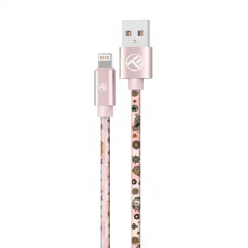 USB į Lightning laidas Tellur TLL155621 3A 1 m – rožinis