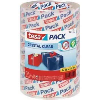 Pakavimo juosta Tesa Packband 57831-00-01 skaidri, 66 m × 50 mm, 3 ritės pakuotė