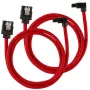 Corsair Premium Sleeved SATA kabelis, kampuotas, raudonas, 60 cm – 2 vnt. pakuotė