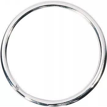 Rakčių žiedai WEDO 2623030 metaliniai 30 mm sidabriniai nikeliuoti pakuotė po 100 vnt.