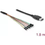 USB kabelis DELOCK 63986 — USB 2.0 į UART TTL keitiklis su 1,8 m laidu