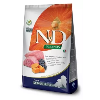 Farmina Pet Food Ėriena ir Mėlynės Šuniukams MEDIUM & MAXI