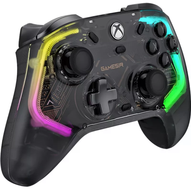 Žaidimų pultas GameSir Kaleid juodas permatomas laidinis USB Type-C, skirtas Xbox One / Xbox Series X / Series S, 3 m laidas