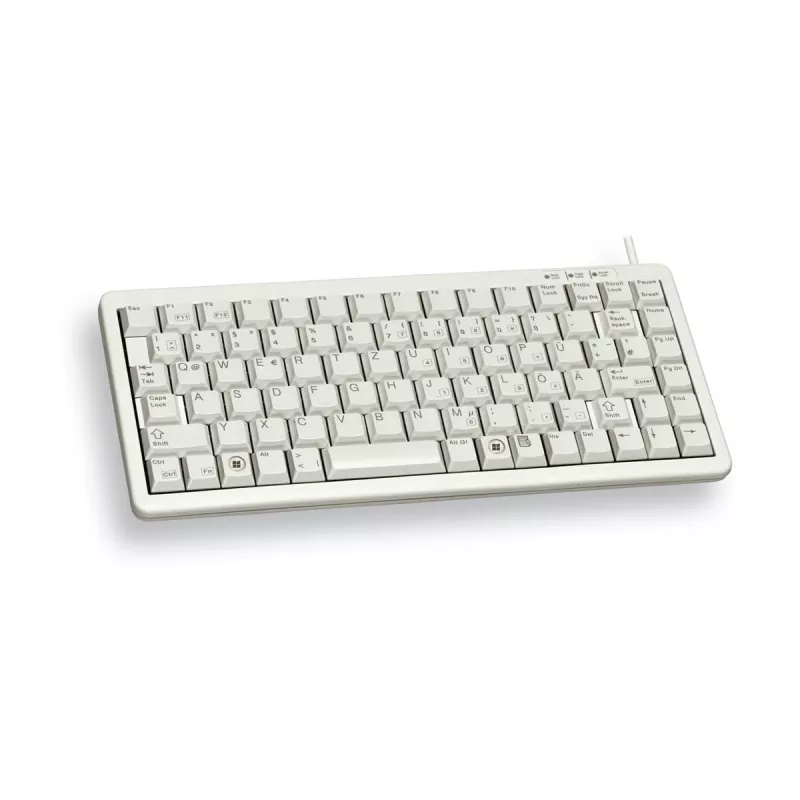 CHERRY Compact klaviatūra, Combo (USB + PS/2), QWERTY, pilka